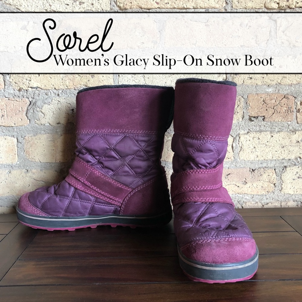 Sorel Women’s Glacy Slip-On Snow Boot